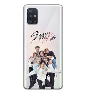 Samsung Galaxy A51 Uyumlu Stray Kids Tasarımlı Şeffaf Telefon Kılıfı
