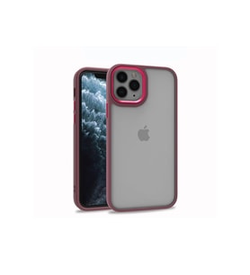 Apple iPhone 11 Pro Max Uyumlu Kılıf Zore Flora Kapak (Kırmızı)