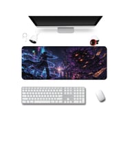 SonicTouch Klavye Mousepad 40x90cm Dikişsiz Pürüzsüz Sıvı Geçirmez Kaymaz Taban Neon Büyücü