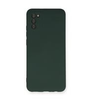 Samsung Galaxy A03S Kılıf Nano içi Kadife Silikon - Koyu Yeşil