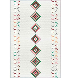 Eliana Home Baskılı, Yıkanabilir Kaymaz Taban Salon Halısı LNA1732 100x150 cm (Beyaz)