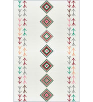 Eliana Home Baskılı, Yıkanabilir Kaymaz Taban Salon Halısı LNA1732 100x150 cm (Beyaz)
