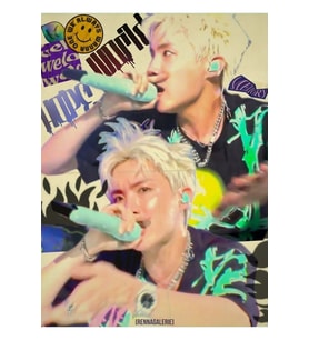 Jhope Neon Yeşili Estetik Tablo Ahşap Poster Dekoratif Kod1761