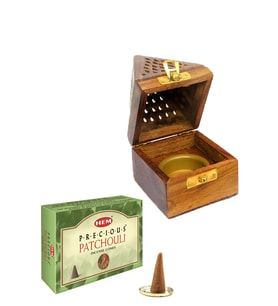 Konik Tütsü Yakma Kutusu Precious Patchouli Cones