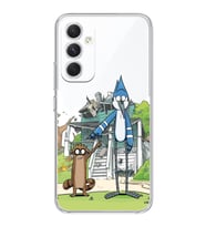Samsung Galaxy A15 Uyumlu Mordecai ve Rigby Tasarımlı Şeffaf Telefon Kılıfı