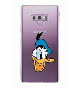 Samsung Galaxy Note 9  Kamera Korumalı Kapak Donald Duck Tasarımlı  Şeffaf  Kılıf