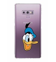 Samsung Galaxy Note 9  Kamera Korumalı Kapak Donald Duck Tasarımlı  Şeffaf  Kılıf