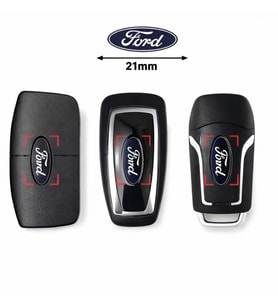 Fiesta Fusion Mondeo Transit Kumanda Anahtar Amblem A+ KALİTE DAMLA ETİKET 17 x 7 mm Elips 2 ADET
