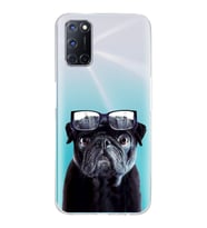 PrintiFy Oppo A72  ile Uyumlu 1mm Slim Fit Köpek 3 050f Baskılı Şeffaf  Kılıf