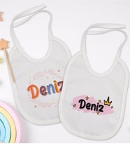 BK Kids Kişiye Özel İsimli 2’li Beyaz Mama Önlüğü-15