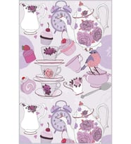 Eliana Home Baskılı, Yıkanabilir Kaymaz Taban Mutfak Halısı LNA2034-HT-1104 100x150 cm (Mor)
