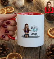 Kişiye Özel Karikatürlü Pilates Lover Kupa Bardak Doğum Günü Hediyesi