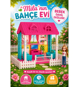 Mila'nın Bahçe Evi - Ev Oyuncak - Milanın Bahçe Ev Seti - Barbie Ev Seti - Rüya Evi - Oyun Evi