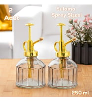 Perotti 15733 2'li Gri Vintage Cam Bitk Sulama Şişesi Oda Kokusu Dağıtıcı Cam Dağıtıcı Sprey 250ml