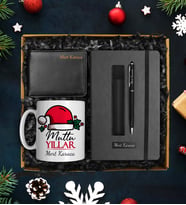 Yılbaşına Özel Tasarım Kupa & Kişiye Özel Defter & Deri Kılıflı Touch Pen Kalem & Kişiye Özel Cüzdan Seti