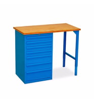 7 Çekmeceli Çalışma Tezgahı-1250 MM (Mavi)