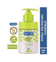Doğal Aromasız 2 Yaş ve Üzeri Florürlü Diş Macunu Pompalı 200 ml