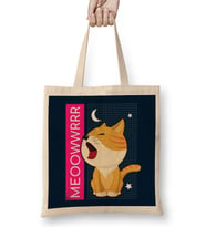 Cute Tiger Kitty Ca Bez Çanta Uzun Saplı