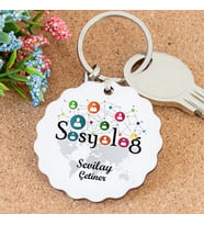 Sosyolog Tasarımlı Papatya Anahtarlık