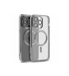 Pilelistore   iPhone 15 Pro Kılıf Kross Magneticsafe Kapak - Gümüş