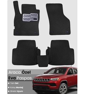 JEEP COMPASS (2017-2025) Uyumlu EVA Paspas Tam Set–Araca Özel,Kolay Montaj,Su Geçirmez