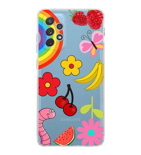 PrintiFy Samsung Galaxy A13 ile Uyumlu Water Color 5  Kamera Korumalı Şeffaf  Kılıf