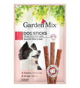 Gardenmix Kuzu Etli Köpek Stick Ödül 3*11gr (Kahverengi)