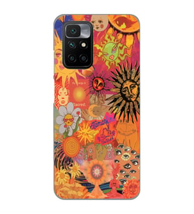 Redmi 10 2022 Uyumlu Vintage Kolaj Desenli Şeffaf Telefon Kılıfı