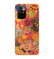 Redmi 10 2022 Uyumlu Vintage Kolaj Desenli Şeffaf Telefon Kılıfı