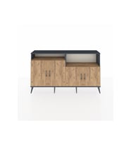 Arges Konsol 4 Raflı 4 Kapaklı 176x30x99 Antrasit-Çam