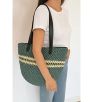 BYEhandmade El Yapımı Gri Omuz Çantası