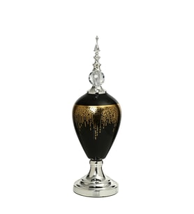 Vitale Amber Silver Kapaklı Vazo 54 cm AK.JE0010