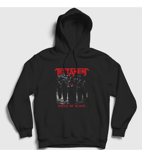 Presmono Unisex Siyah Souls Testament Kapüşonlu Sweatshirt 388743tt