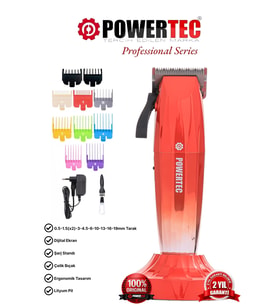 Powertec TR-8800 Profesyonel Şarjlı Saç Sakal Tıraş Makinesi