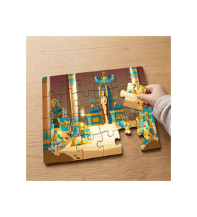 Firavunun Hazine Odası Tasarımlı 24 Parça Ahşap Çocuk Puzzle MPK0460