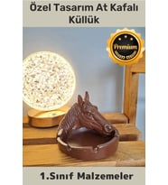 Premium Seri Elite Ürün Evinizde-Hediyelik Çok Şık Özel Tasarım At Kafalı Küllük