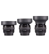 Ayex, 62mm ÜÇ KADEMELİ KAUÇUK LENS HOOD (Parasoley) (Siyah)