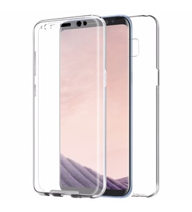 Samsung Galaxy S8 Plus 360 Derece Kılıf Şeffaf Silikon Ön + Arka