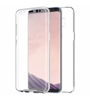 Samsung Galaxy S8 Plus 360 Derece Kılıf Şeffaf Silikon Ön + Arka