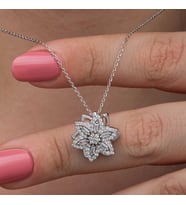 925 Ayar Gümüş Yıldız Tasarımlı Dönen Stres Kolye