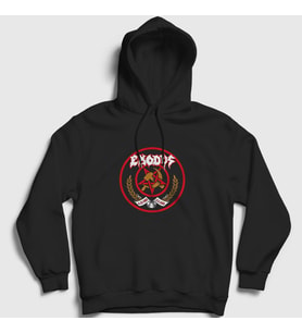 Presmono Unisex Siyah Hs Exodus Kapüşonlu Sweatshirt 146778tt