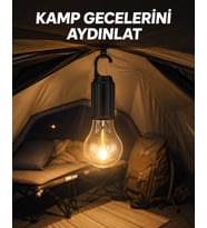 Type-C Şarjlı LED Kamp Lambası – Uzun Ömürlü Pil ve Yüksek Parlaklık