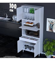 Eliusta Çağıl 100 cm Çok Amaçlı Fırın Dolabı - Mutfak Kiler Banyo Antre Hobi Dolabı 100x226x32 cm