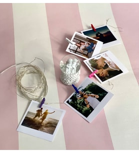 Kişiye Özel 10 Fotoğraf 3 Metre Peri Led Ve Mini Boy Işıklı Beyaz Melek Kar Küresi