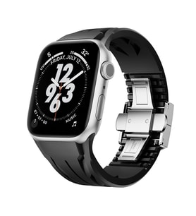 Apple Watch 7 45mm KRD-127 Metal Tokalı Silikon Kordon