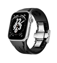 Apple Watch 7 45mm KRD-127 Metal Tokalı Silikon Kordon
