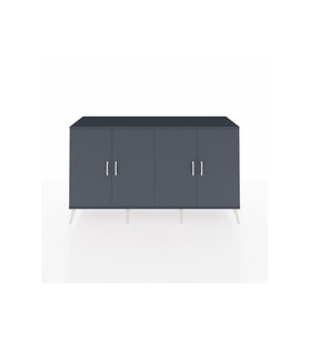 Kronos Konsol 6 Raflı 4 Kapaklı 176x59x99 Antrasit-Antrasit/Aytaşı