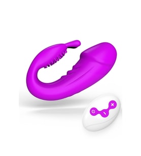 Kablosuz Kumandalı Şarjlı 2 in 1 Giyilebilir Rabbit Mini Vibratör