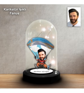 KİŞİYE ÖZEL PARAŞÜTÇU TASARIMLI IŞIKLI KARİKATÜR FANUS BİBLO FN117