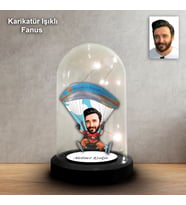 KİŞİYE ÖZEL PARAŞÜTÇU TASARIMLI IŞIKLI KARİKATÜR FANUS BİBLO FN117